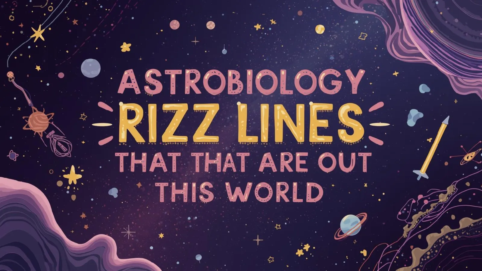 Astrobiology Rizz Lines That Are Out of This World