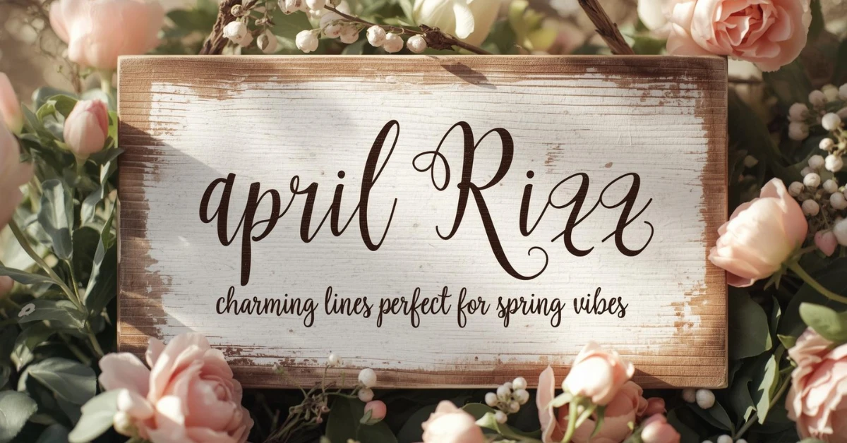 April Rizz Lines Charming Lines Perfect for Spring Vibes