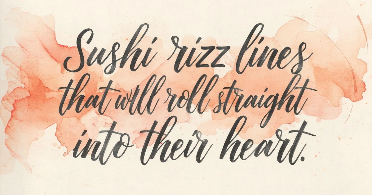 Sushi Rizz Lines That Will Roll Straight Into Their Heart