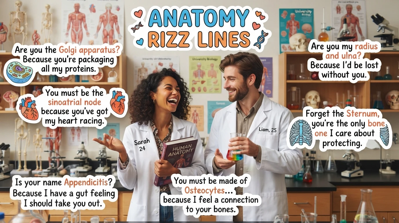 Anatomy Rizz Lines: Funny and Flirty Science Pickup Lines